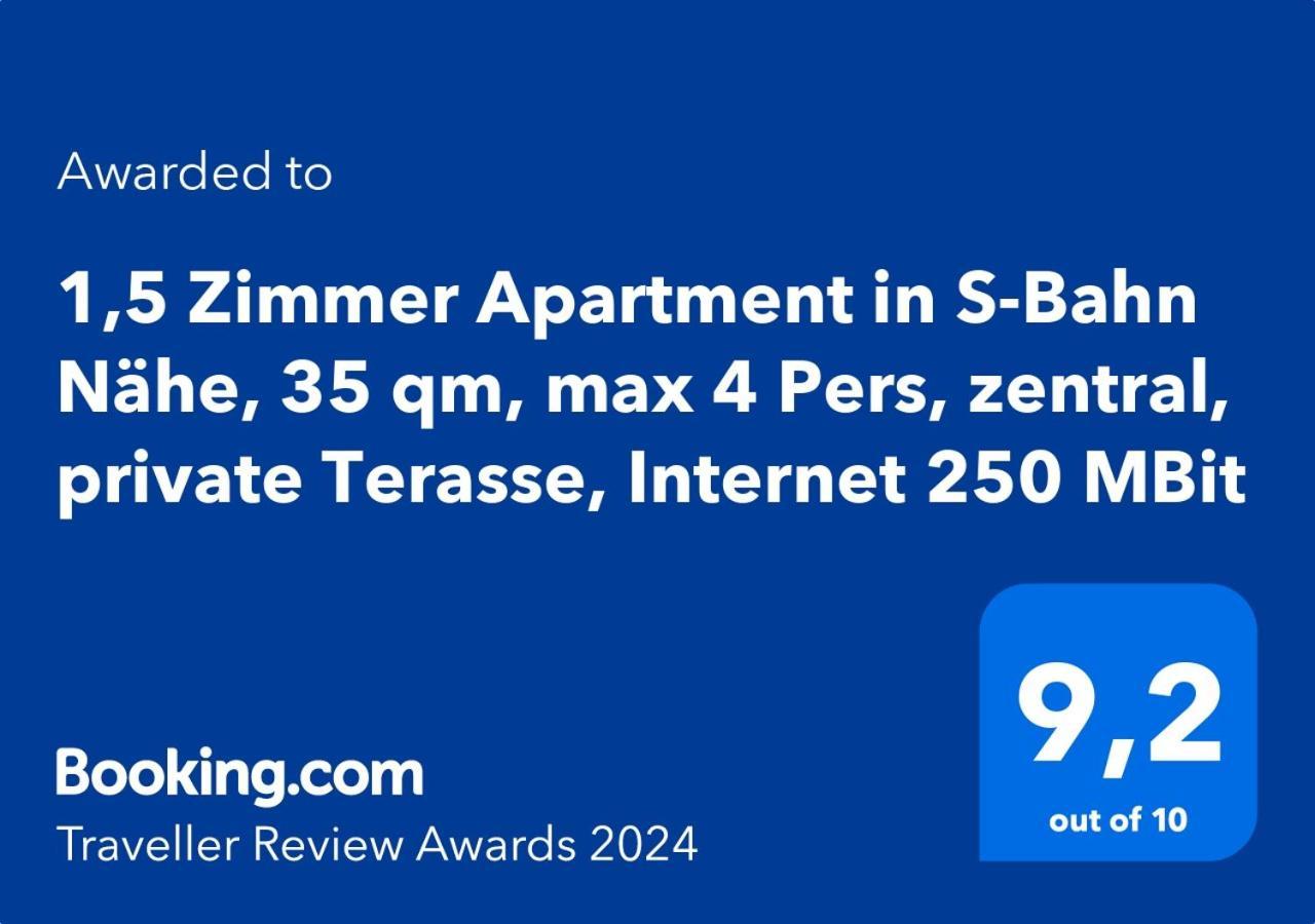 1,5 Zimmer Apartment In S-Bahn Naehe, 35 Qm, Max 4 Pers, Zentral, Private Terasse, Internet 250 Mbit غارتنغن المظهر الخارجي الصورة